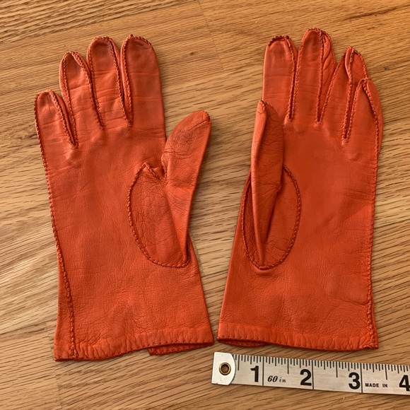 🎃VTG Leather gloves 📍FIRM📍Pumpkin Halloween - Picture 5 of 16